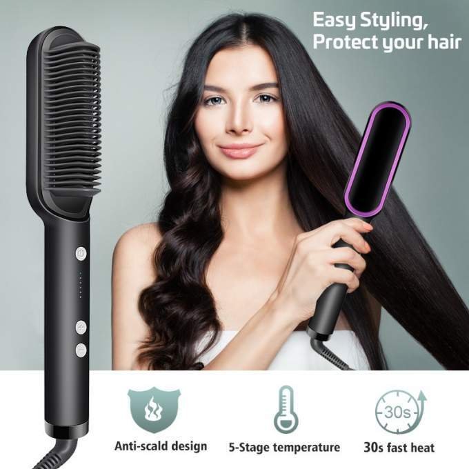 2-in-1 Hair Straightener Comb