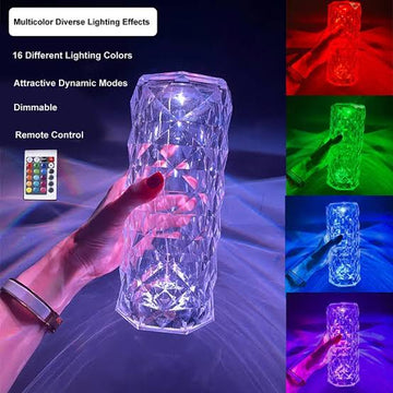 Rechargeable Diamond Crystal Bedside Lamp 16 Colors