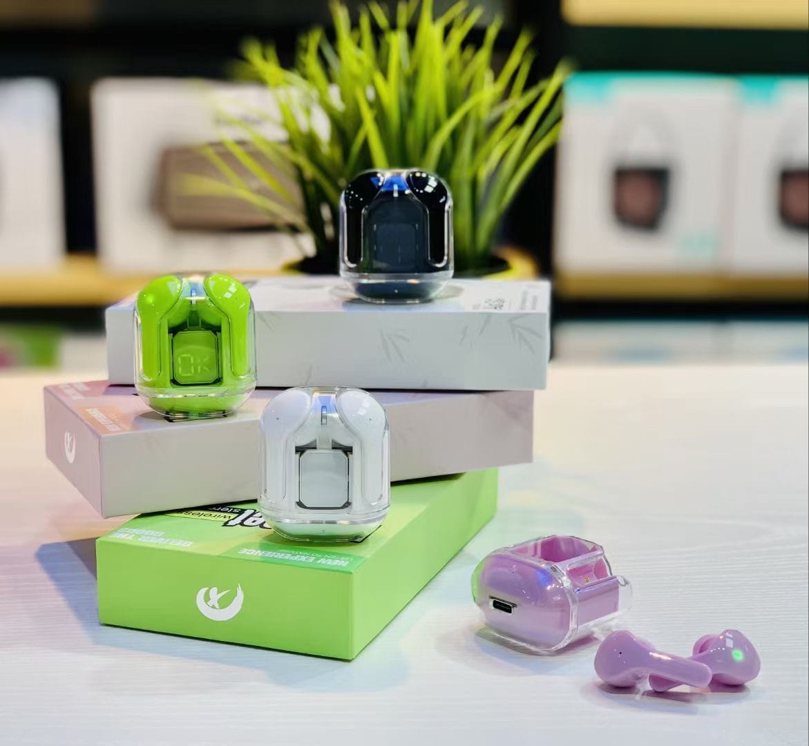 Air31 Earbuds Crystal Transparent Body