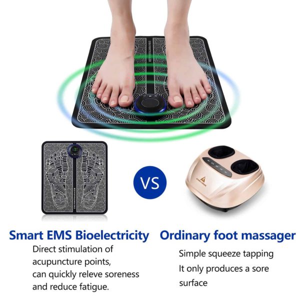 Portable EMS Foot Massager: USB Charging, TENS Therapy